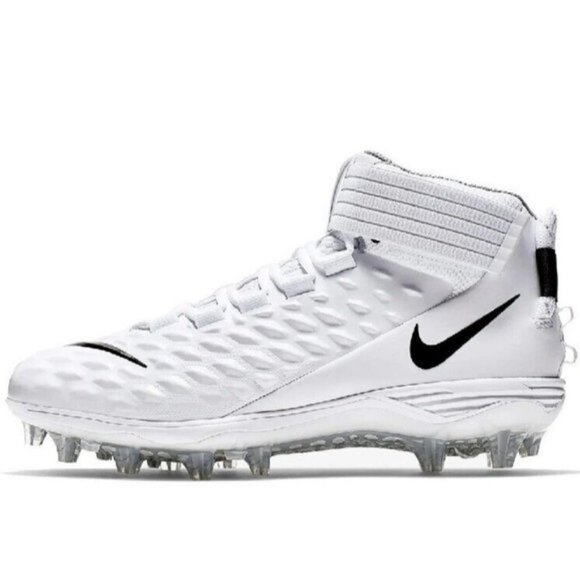 Nike Force Savage Pro 2 Mid Football Cleats White Black Men AH4000-100 NEW